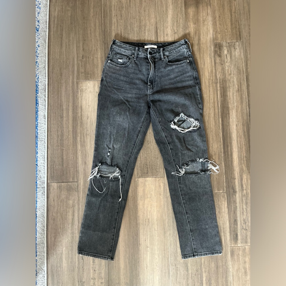 Pacsun Black Distressed Mom Jeans